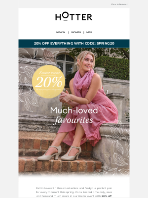 Hotter Shoes (United Kingdom) - Bestsellers with 20% off | Easter Event