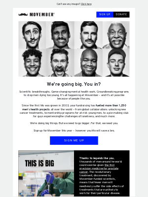 Movember Foundation - We're going big. You in?