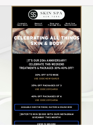 Skin Spa New York - IT'S OUR ANNIVERSARY WEEKEND SALE!🎉