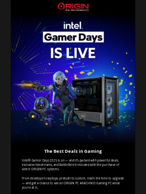 ORIGIN PC - Still Live: Up to $1,000 Off ORIGIN PC Intel Systems