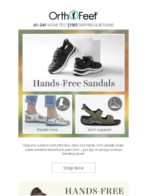 Orthofeet - Live Summer Pain-Free with Hands-Free Sandals!