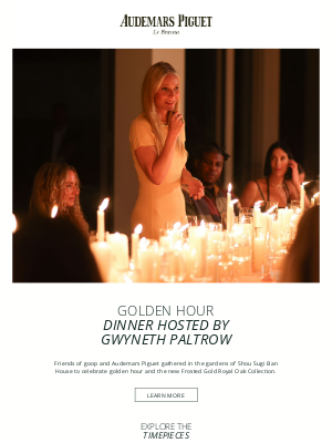 Golden Hour Dinner Party Hosted by Gwyneth Paltrow