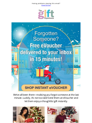 Don’t Panic—Free Instant eVoucher to the Rescue!