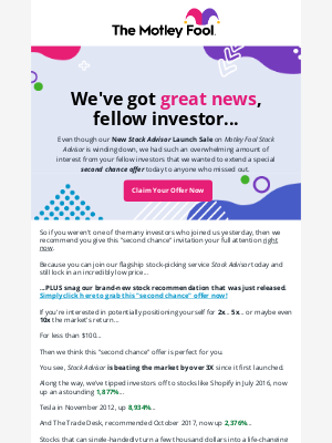 The Motley Fool - Hey, where did you go?