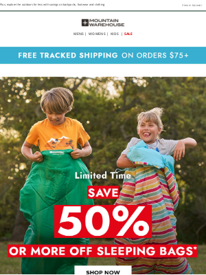 Mountain Warehouse - Camp In Comfort With 50% Or More Off Sleeping Bags!
