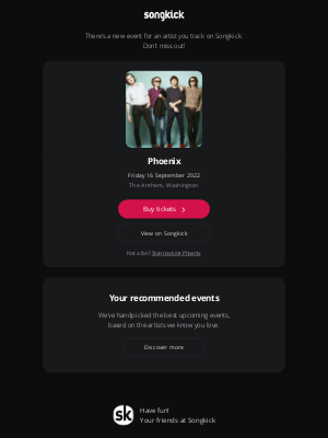 Songkick - Just announced: Phoenix