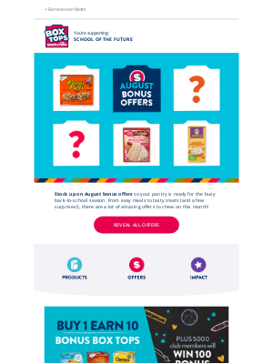 Box Tops for Education - How many bonus offers can you grab in August?