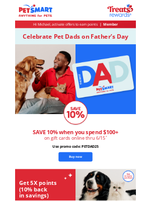 PetSmart - Father’s Day is only 3 days away!