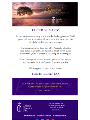 Catholic Charities USA - Rejoice! Faith is Fulfilled!