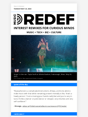 REDEF - jason hirschhorn's @MusicREDEF: 05/23/2023 - Condition of the Art, Janelle Monáe, Peso Pluma, Kesha, The Grateful Dead...