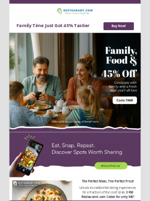 Restaurant - Share a Meal, Save 45%