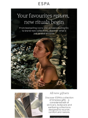 ESPA (United Kingdom) - Your favourites return, and new rituals begin