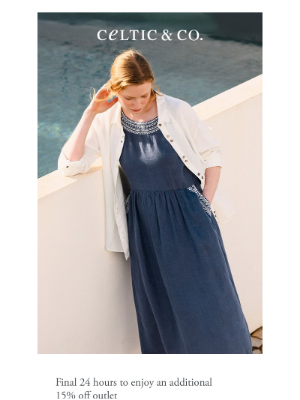 Extra 15% off outlet ends today