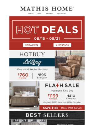 Mathis Brothers Furniture - 🚨 Shop This Week's HOT DEALS