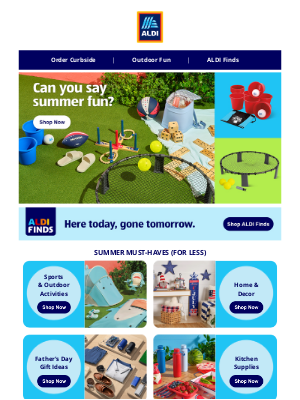 ALDI - Summer called. Time to play.