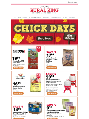 Rural King Supply - Flock-Friendly Picks: Chick Days Specials!