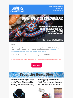 Shipwreck Beads - Last Chance - Up to 80% Off Sitewide  Ends Tomorrow!