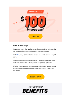 AppSumo - Want VIP status?