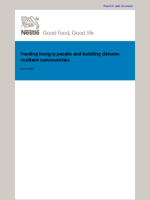 Nestle - Feeding hungry people and building climate-resilient communities