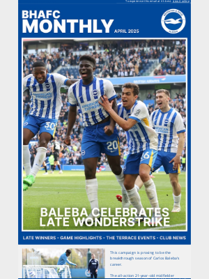 Brighton & Hove Albion FC (United Kingdom) - Don't miss these wonderstrikes from April  🚀