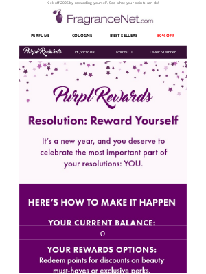 FragranceNet - Resolution: Treat Yourself with Your Points Balance