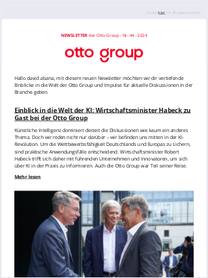 otto_jobs (Germany) - Einblick in die Welt der KI: Wirtschaftsminister Habeck zu Gast bei der Otto Group