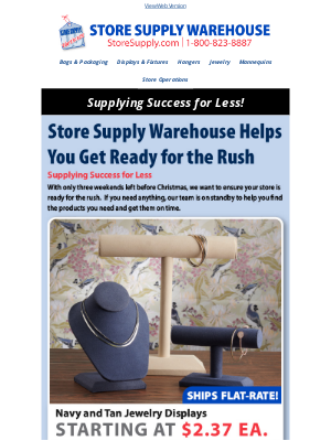 Store Supply Warehouse - Tis The Shopping Season - Are You Ready?