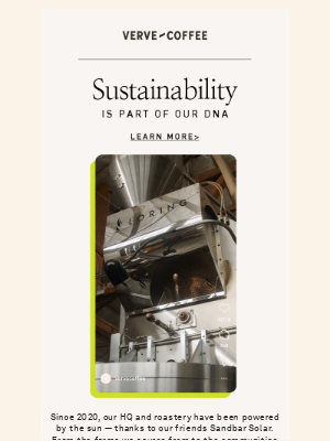 Verve Coffee Roasters - In our DNA: Sustainability ☀️🧬