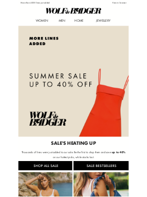 Wolf & Badger - Hot, Hot, Hot Sale