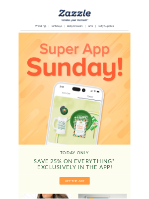 Zazzle - Today Only: Save 25% in the App ⏰