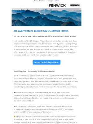Fenwick & West - [Fenwick Insight] Q1 2025 Venture Beacon: Key VC Market Trends