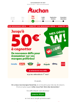 Auchan (France) - Bientôt vos nouveaux défis, sélectionnez-les vite !