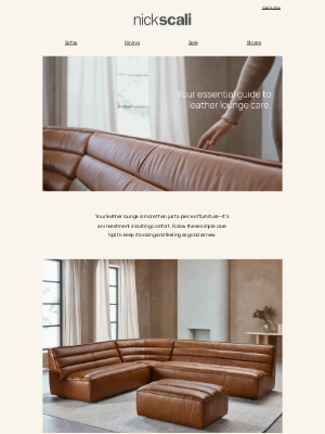 Nick Scali Limited (Australia) - Leather Lounge Care Guide – Keep it Looking New