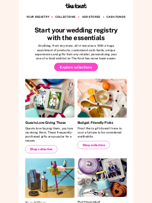 The Knot - Our registry collections make wish lists easy