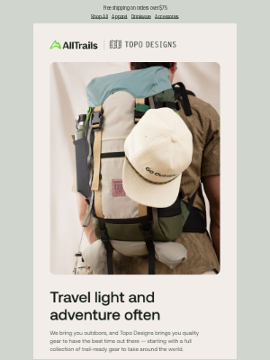 AllTrails - New! AllTrails × Topo Designs Travel to Trail Collection