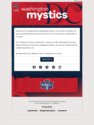 Washington Wizards - Please Provide Feedback To Our Partners For A Chance To Win An Autographed Jersey