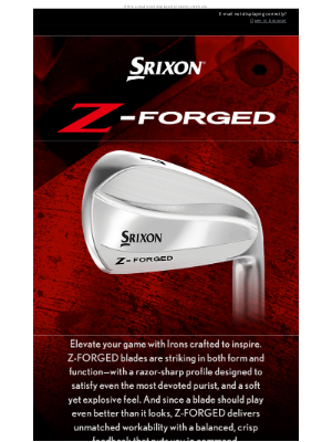 Srixon - Z-FORGED Irons - Striking in Form and Function | Srixon