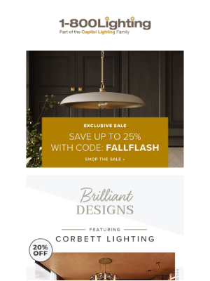 Capitol Lighting's 1800lighting - Fall Sale (offer inside) ✨ Brilliant Designs by Corbett Lighting