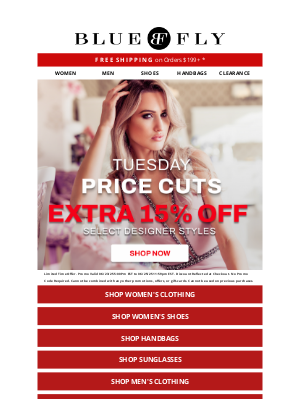 Bluefly - Early Price Cuts Start Now – EXTRA 15% Off!