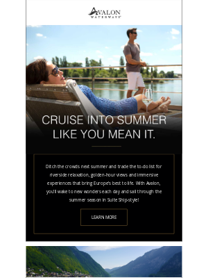 Avalon Waterways - The Suite-est Summer Sale Ever.