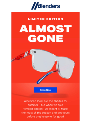 Blenders Eyewear - Final Call: American Icon’s About to Ride Off 🇺🇸