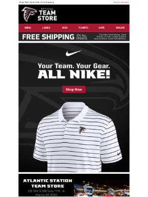 Atlanta Falcons - Own The Official Look -- Falcons Nike Collection