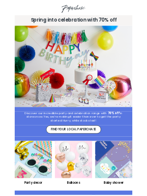 Paperchase - 70% off our celebration range 🎈🎉🥳