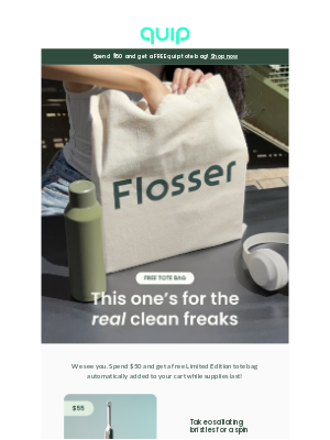 Shop & snag a FREE tote bag 🦷