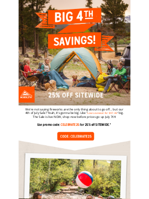 Kelty - 25% off Sitewide - 4th of July Sale
