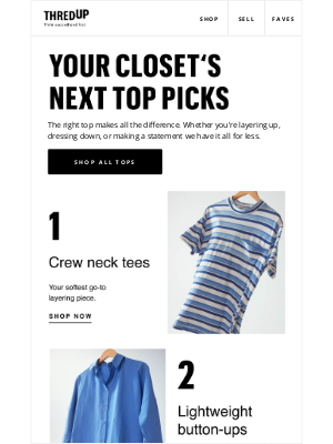 thredUP - 👀 We made you a list of must-have tops