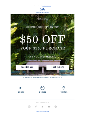 Southern Tide - This Deal Ends at Midnight