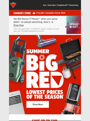 Canadian Tire (Canada) - 🚨 Summer Big Red starts NOW