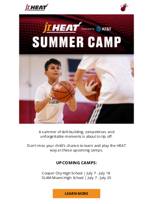 THIS MONTH: Jr. HEAT Summer Camp 🙌🏀