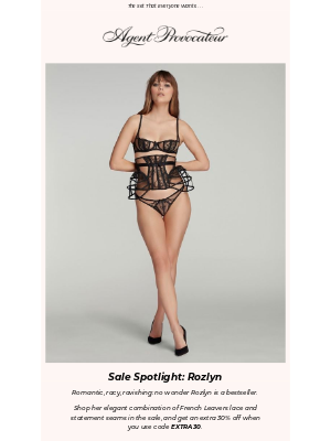 Agent Provocateur - Winter Sale | Get An Extra 30% Off Rozlyn